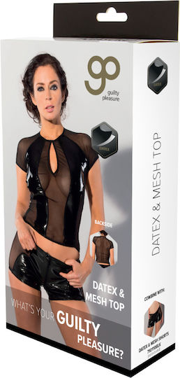 Guilty Pleasure Datex & Mesh Top Τοπ Μαύρο
