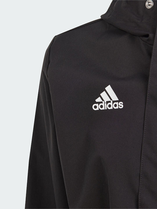 Geci Pentru Copii Sport Scurt Impermeabil Cu Glugă Negru Entrada 22 All-Weather