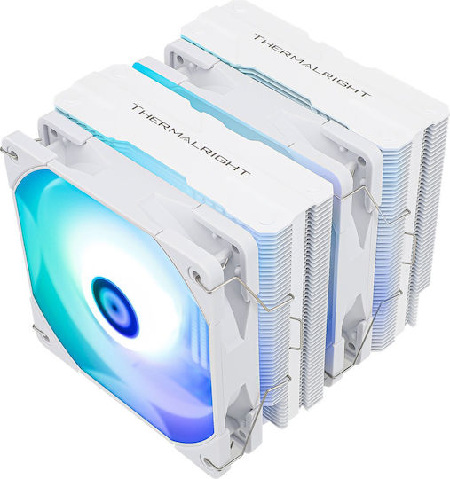 Thermalright Peerless Assassin 120 White ARGB Ψύκτρα Επεξεργαστή Διπλού Ανεμιστήρα για Socket AM4/AM5/1200/115x/1700 Λευκή