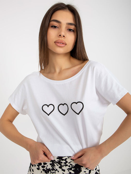 Rue Paris Femeie Tricou White Black