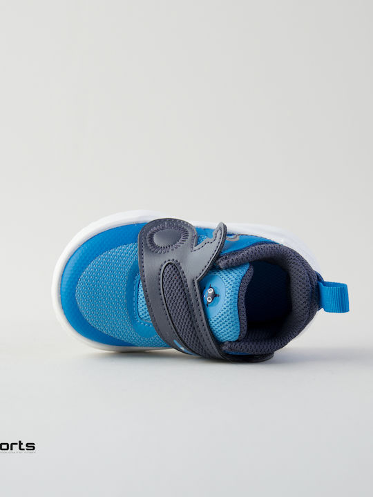 Hustle D 11 Kids Sports Basketball Shoes with Hoop & Loop Closure Blue