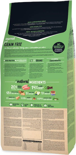 Ownat Just Grain Free Light 3kg Dry Food for Dogs Diet, Grain-Free with Chicken