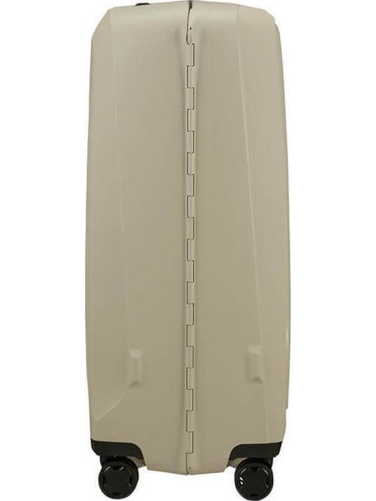 Samsonite Essens Large Hard Beige Suitcase with 4 Wheels Height 75cm