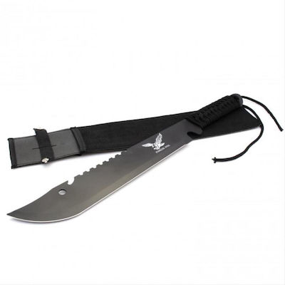 Kandar K8 Machete Black with Blade made of Stainless Steel in Sheath