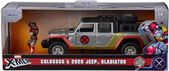 Jada Toys Marvel X-Men Colossus and 2020 Jeep Gladiator Diecast Model 1:32 with Jeep Gladiator X-Men Figure Height 7cm in Scale 1:32