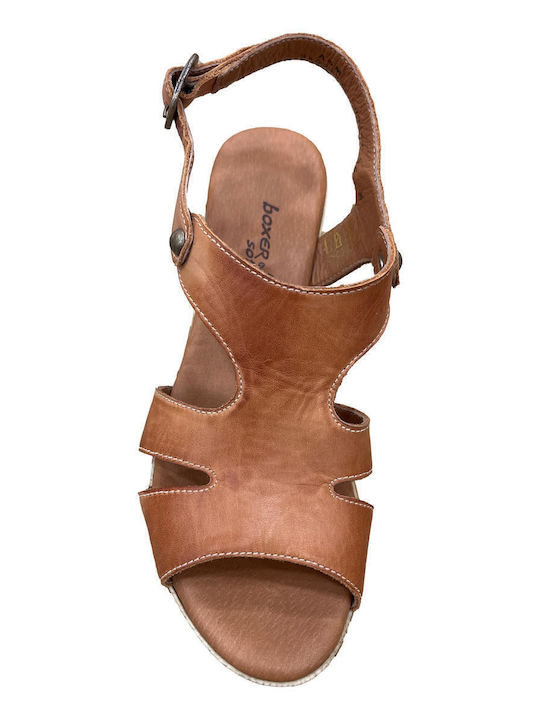 Leather Sandals Anatomic Tabac Brown