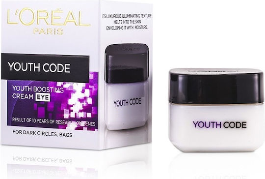 L'Oreal Paris Youth Code Κρέμα Ματιών για Ενυδάτωση , Μαύροι Κύκλοι & Σακούλες 15ml