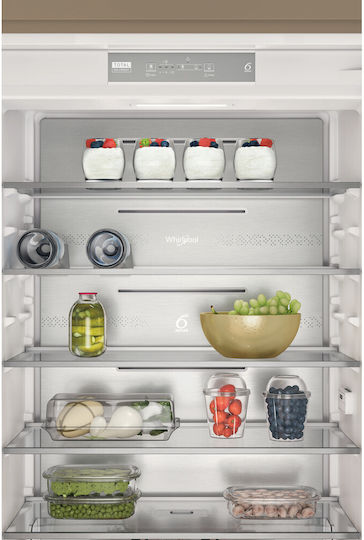 Whirlpool Εντοιχιζόμενος Ψυγειοκαταψύκτης 394lt Total NoFrost Υ193.5xΠ69xΒ55.1εκ. Λευκός WH SP70 T122