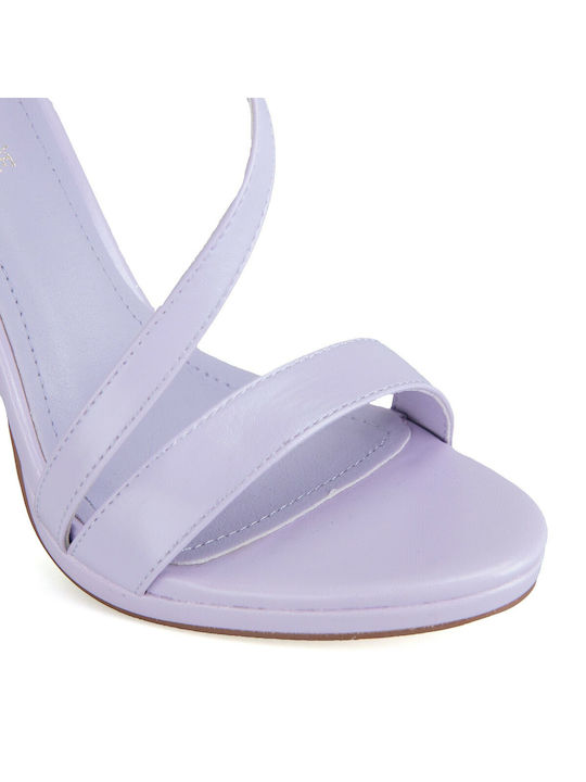 Silia D Women's Sandals with Ankle Strap Purple PDL-0230 (LPRPL)