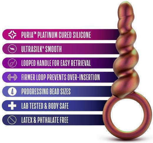 Blush Anal Adventures Duo Loop Πρωκτικές Μπίλιες Copper 20.5cm