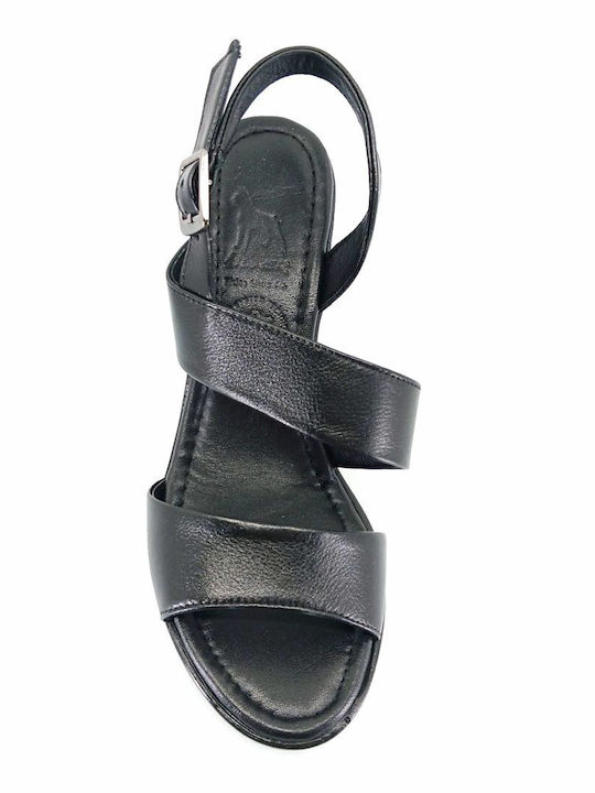 Leather Sandals Black