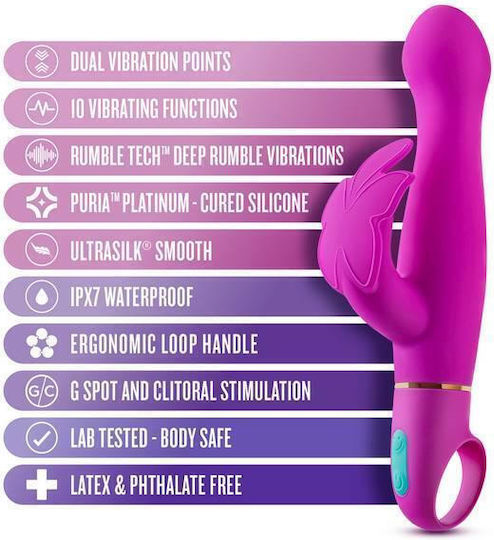 Blush Aria Naughty Af Mini Δονητής Rabbit Rabbit Vibrator 11cm Plum