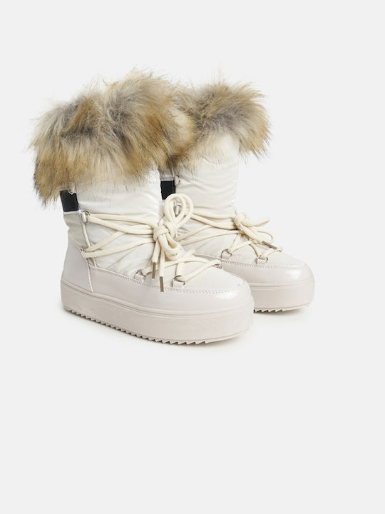 InShoes Snow Boots with Fur Beige