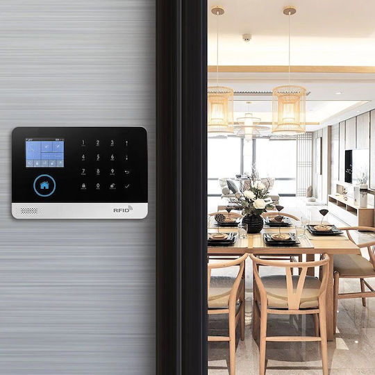PGST Wireless Alarm System with 5 Motion Detectors , 12 Door Sensors , Siren , 4 Remotes , 4 Tags and Keyboard (Wi-Fi)
