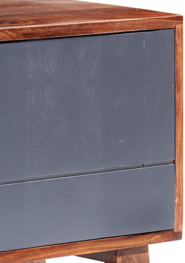 Έπιπλο Τηλεόρασης από Μασίφ Ξύλο Καφέ Μ140xΠ30xΥ45cm