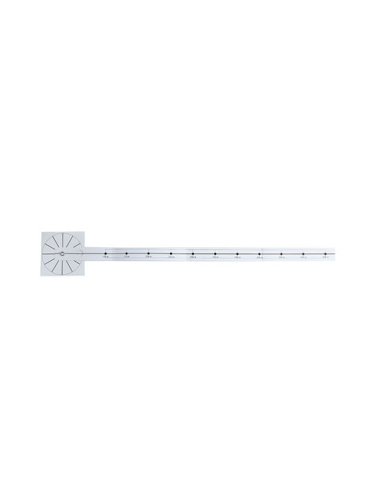 3D 3D Wall Clock Sticker Plastic Silver