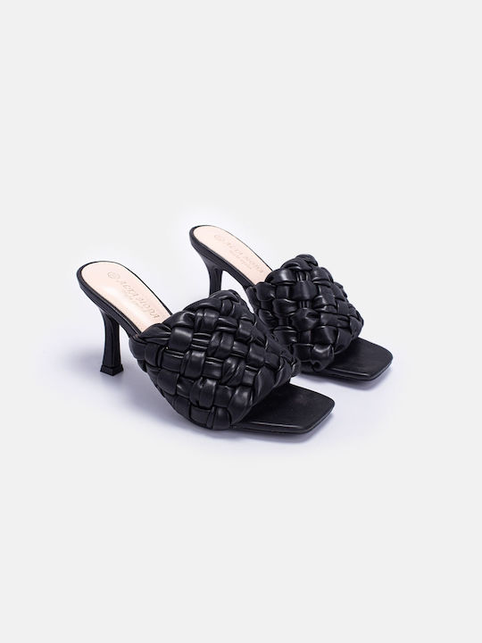 InShoes Thin Heel Mules Black