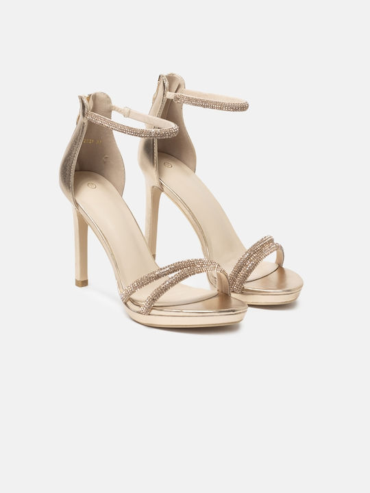 InShoes Damen Sandalen Champagne