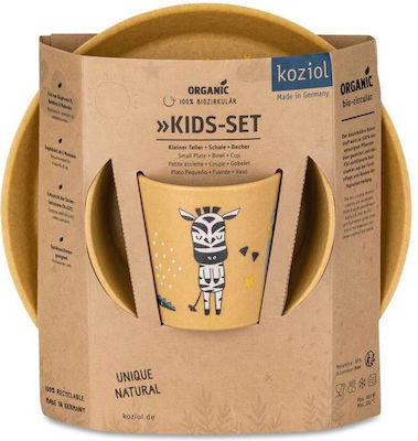 Koziol Feeding Set Zoo made of Melamine Brown 3pcs for 6+ months