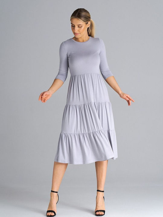 Figl M943 Summer Midi Dress Gray