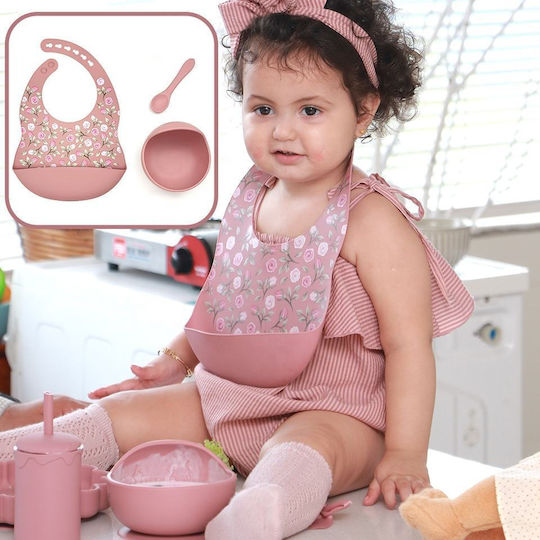 Queen Mother Llama Feeding Set Made of Silicone with Anti-Slip Turquoise Base 3 Pieces for 6+ Months