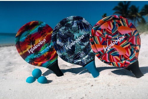 169C06 Kids Beach Rackets Set Blue 2pcs with Ball