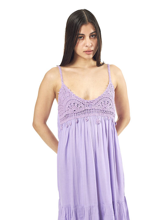 Verde Summer Mini Dress Purple