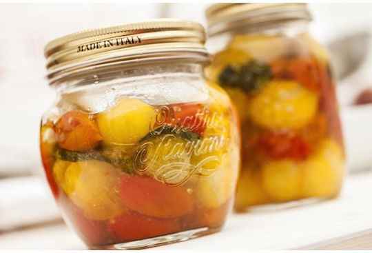 Viosarp General Use Glass Jar with Lid Transparent 500ml 1 Piece