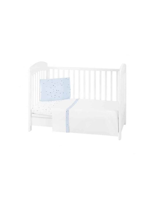 Kikka Boo Σετ με Λάστιχο Bear With Me Λευκό 70x140εκ.