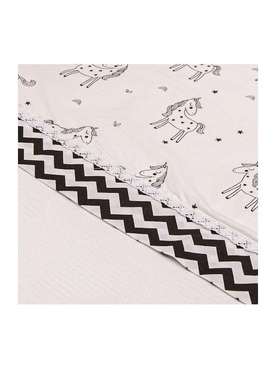 abo Blanket Cot Cookie Waffle White 100x150cm