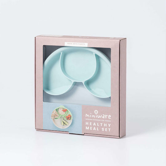 Miniware Baby Food Plate made of Silicone Light Blue