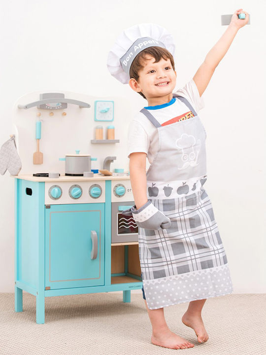 New Classic Toys Kids Apron with Chefs Hat White 28x24cm 3pcs