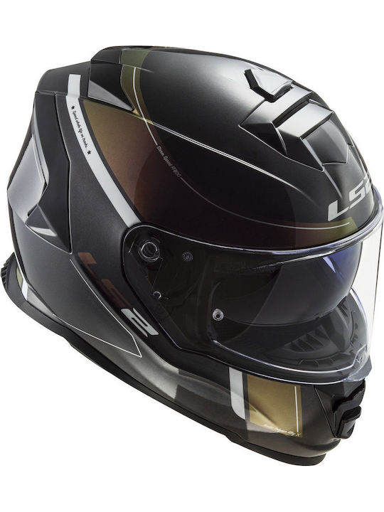 LS2 FF800 Storm Velvet Full Face Helmet with Sun Visor ECE 22.05 1400gr Black Rainbow