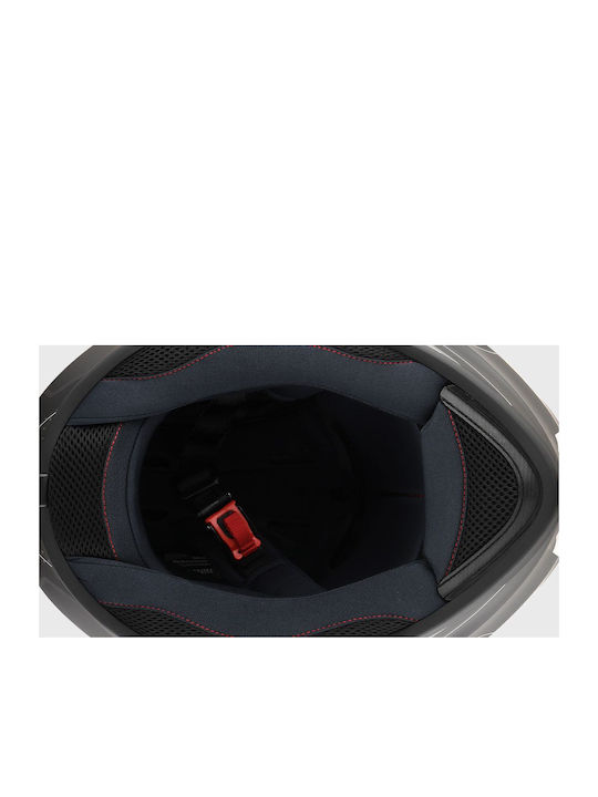 Yohe 981 SV Titanium Checkmate Cască Moto Față întreagă ECE 22.05 1450gr cu Sunvisor