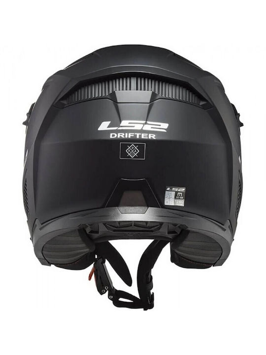 LS2 Drifter OF606 Черен мат Мотоциклетна каска Modular ECE 22.06 1300гр