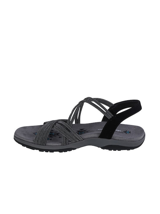 Skechers Flache Sandalen für Damen Sportlich in Schwarz Farbe