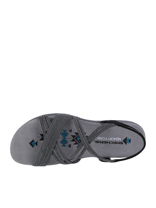Reggae Slim Flache Sandalen für Damen Sportlich in Schwarz Farbe