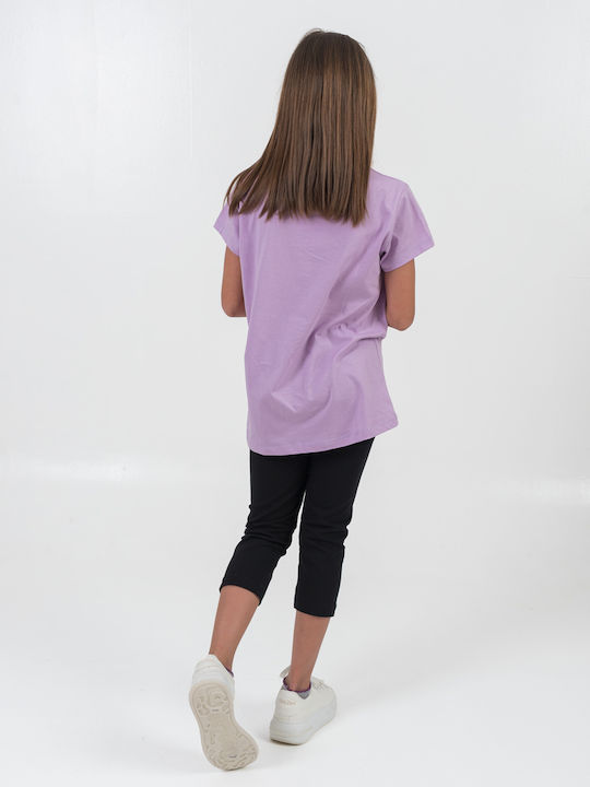 Trax Kids Set with Leggings Summer 2pcs Lilac