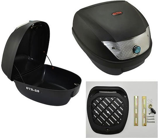 STR TEC Motorcycle Top Case 28lt Black