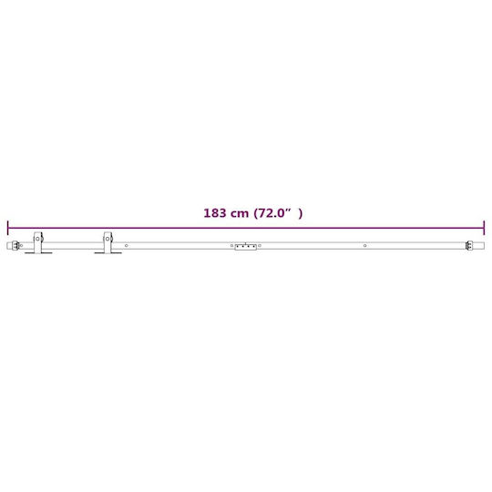 vidaXL Mecanism Pentru Ușă Glisantă 183cm Alb