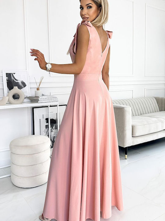 Numoco 405-3 Sommer Maxi Abendkleid Rosa