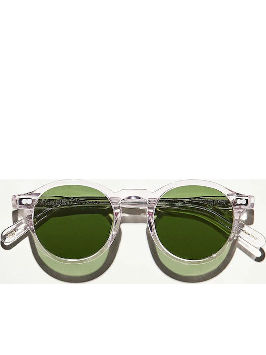 Moscot Miltzen Sunglasses Transparent with Acetate Frame & Green Lens