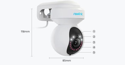 Reolink E1 IP Surveillance Camera Wi-Fi 4K Waterproof with Two-Way Communication and Lens 2.8mm