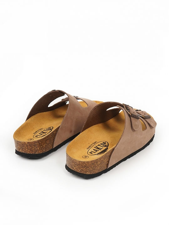 Дамски Анатомични Кожени Сандали Flatforms Puro
