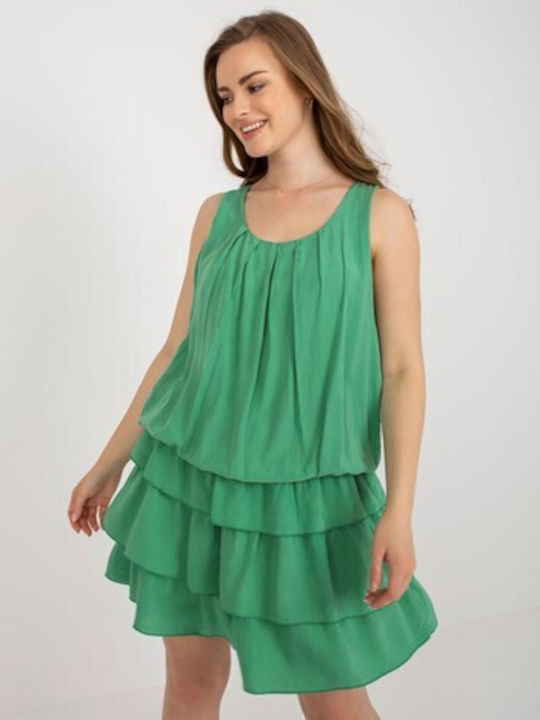 Och Bella Summer Mini Dress Green