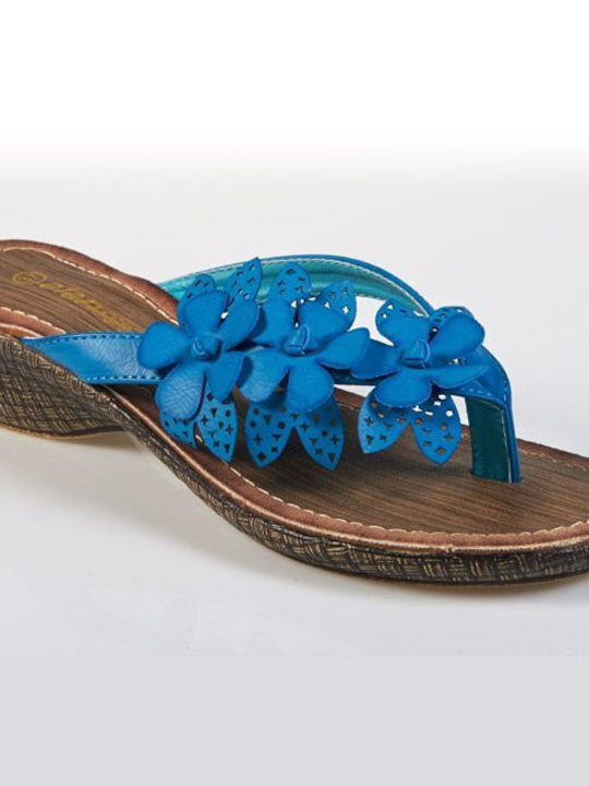 Elenross Damen Flache Sandalen in Blau Farbe