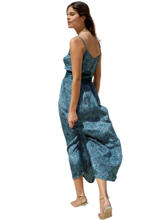 Lauren Vidal Paris Καλοκαιρινό Maxi Φόρεμα Μπλε