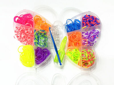 Ribbons Rainbow-Cluster Kit with 440 Ribbons (for Children 8+ Years) in a Butterfly Case