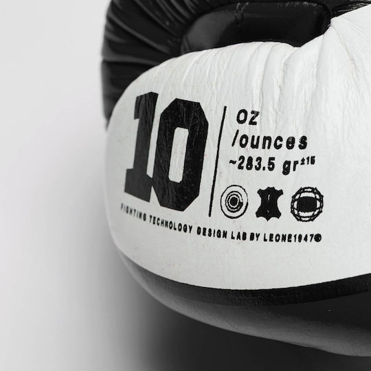 Leone Shock Boxing Gloves Leather for Match Black