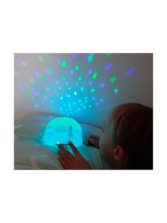 A Little Lovely Company Kids Led Projector Lamp Green 14x14x9cm